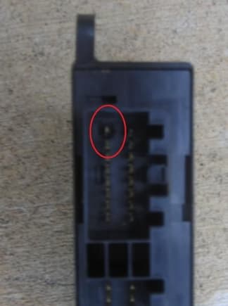 VSM BSM unit burnt autolamp pin
