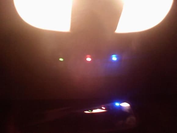 aux switches (green = federal signal strobe)  (red and blue = empty)