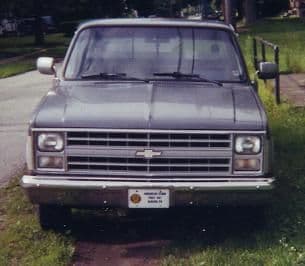 front of my 86 chevy custom-10