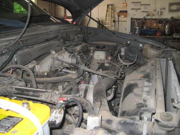NEW BATTERY ADDED...DISCONNECTED Air Intake....amp alternator didn't fit.