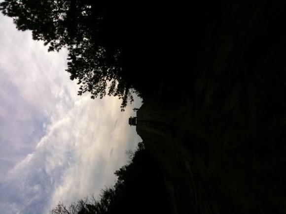 at the top of hill