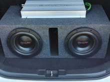 Subs and amp. (Cheap box till i can build one)