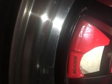 This is a 297mm Mini Cooper rotor with 2014 accord caliper and braket  to run the mini rotor you need to get the stud spacer to center the rotor 
