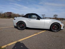 Got the winter tires mounted into the car, I'm ready for the snow. It's funny people keep asking when I'm storing the Miata 
or what will I be driving in the winter. When I tell them the Miata they look at me like I have two heads.
