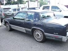Trade in day...my Caddy before it was killed :-(   Ran perfect it just looked horrible...old peeling paint, bumper rust, etc.
