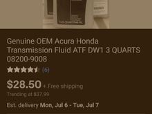 Acura DW-1 ATF