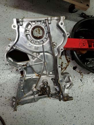 The back side of the front cover.  I imagine if I order a Honda L15B1 rebuild kit from Honda, they will give me new front and rear cover seals, right?