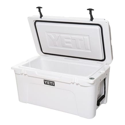 We carry a 65 liter Yeti cooler to save money and avoid eating out 5-6 times in a weekend. It's large to deal with though.