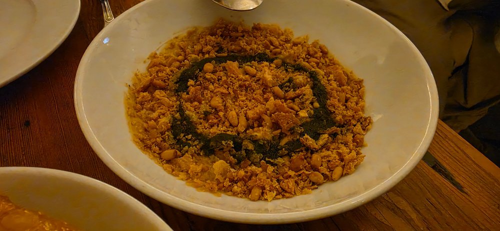 add: artichokes - pine nut pangrattato