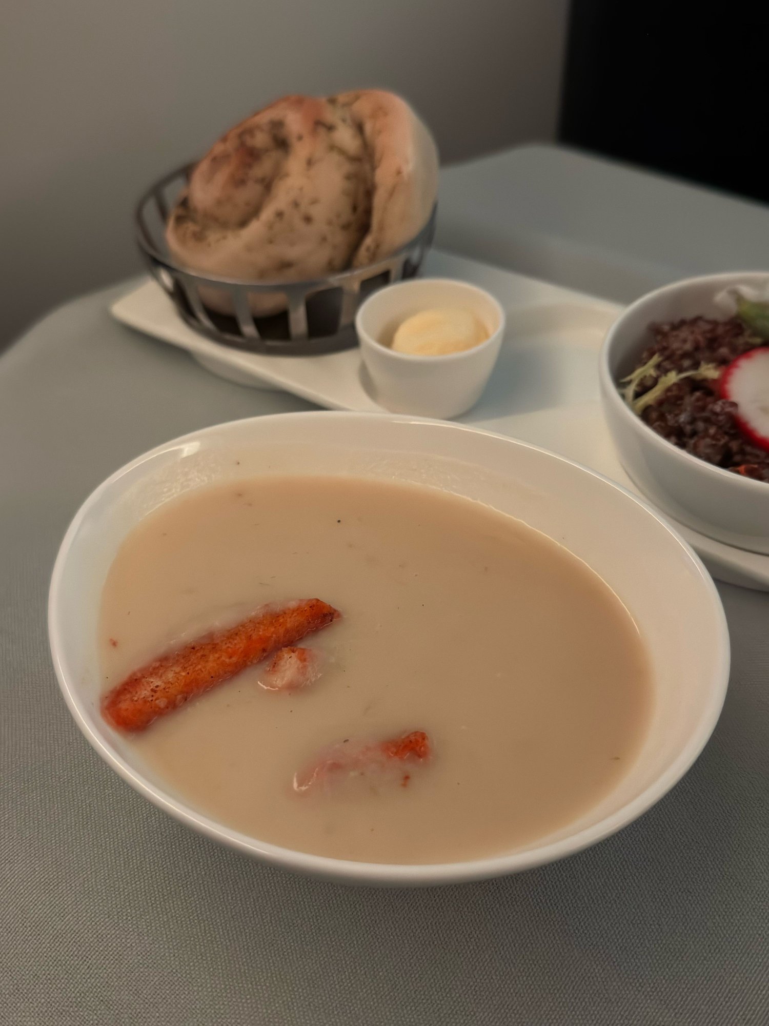 Other half reported the soup was bland. 