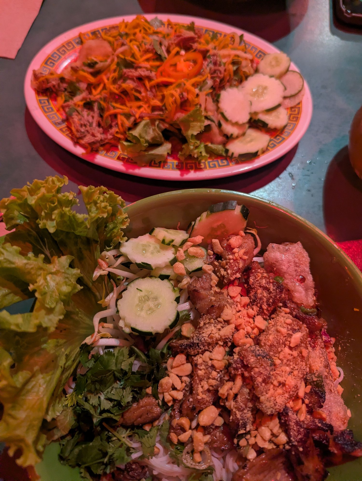 Piggy Bun and a shared thit bo salad