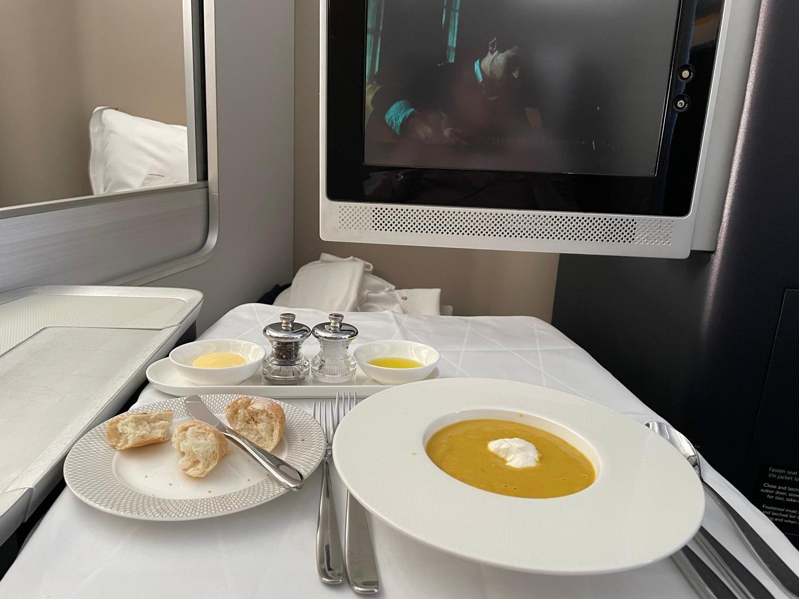 Carrot and coriander soup. Wife says it was delicious.