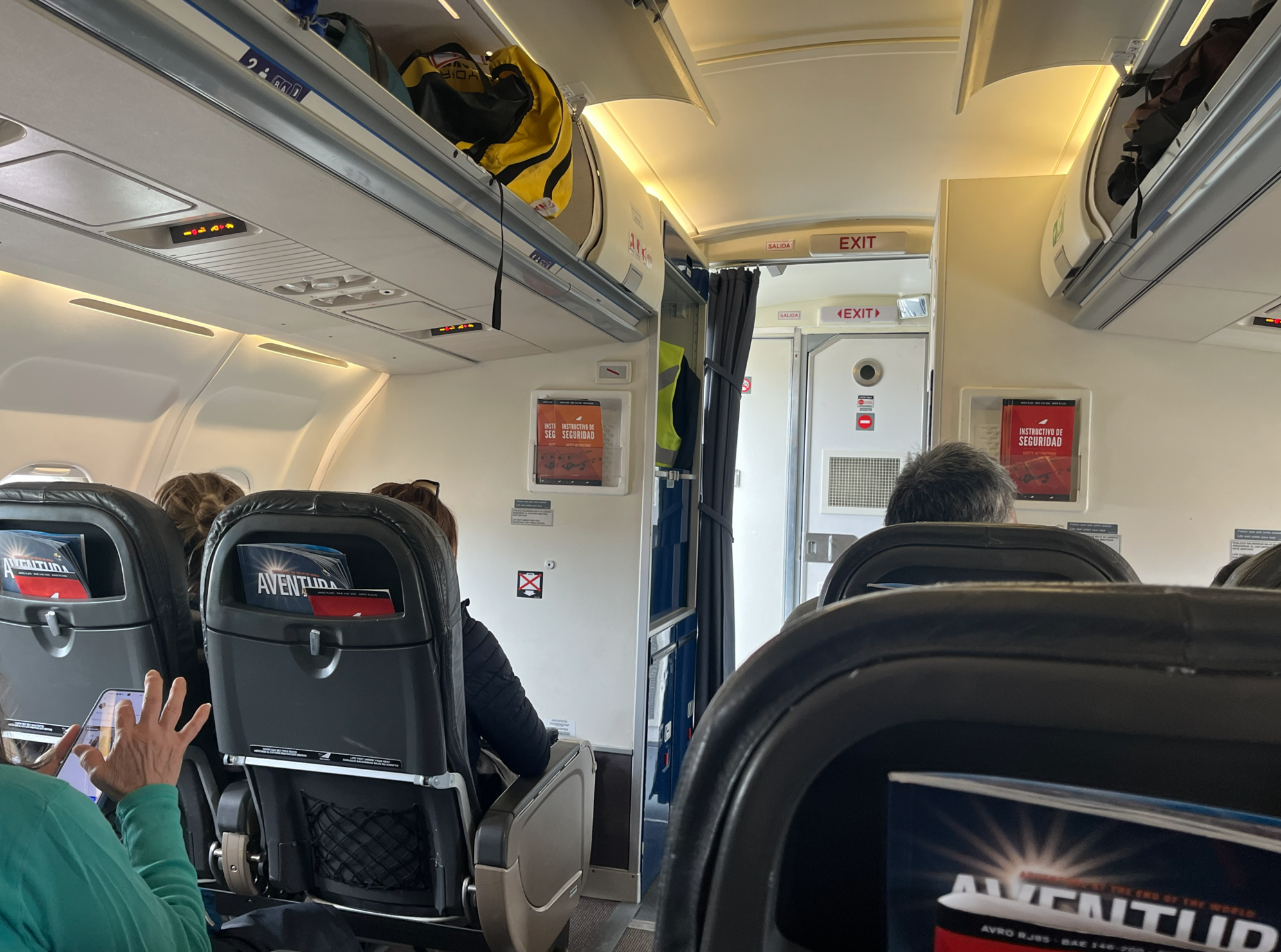 Onboard the RJ100 on the way out