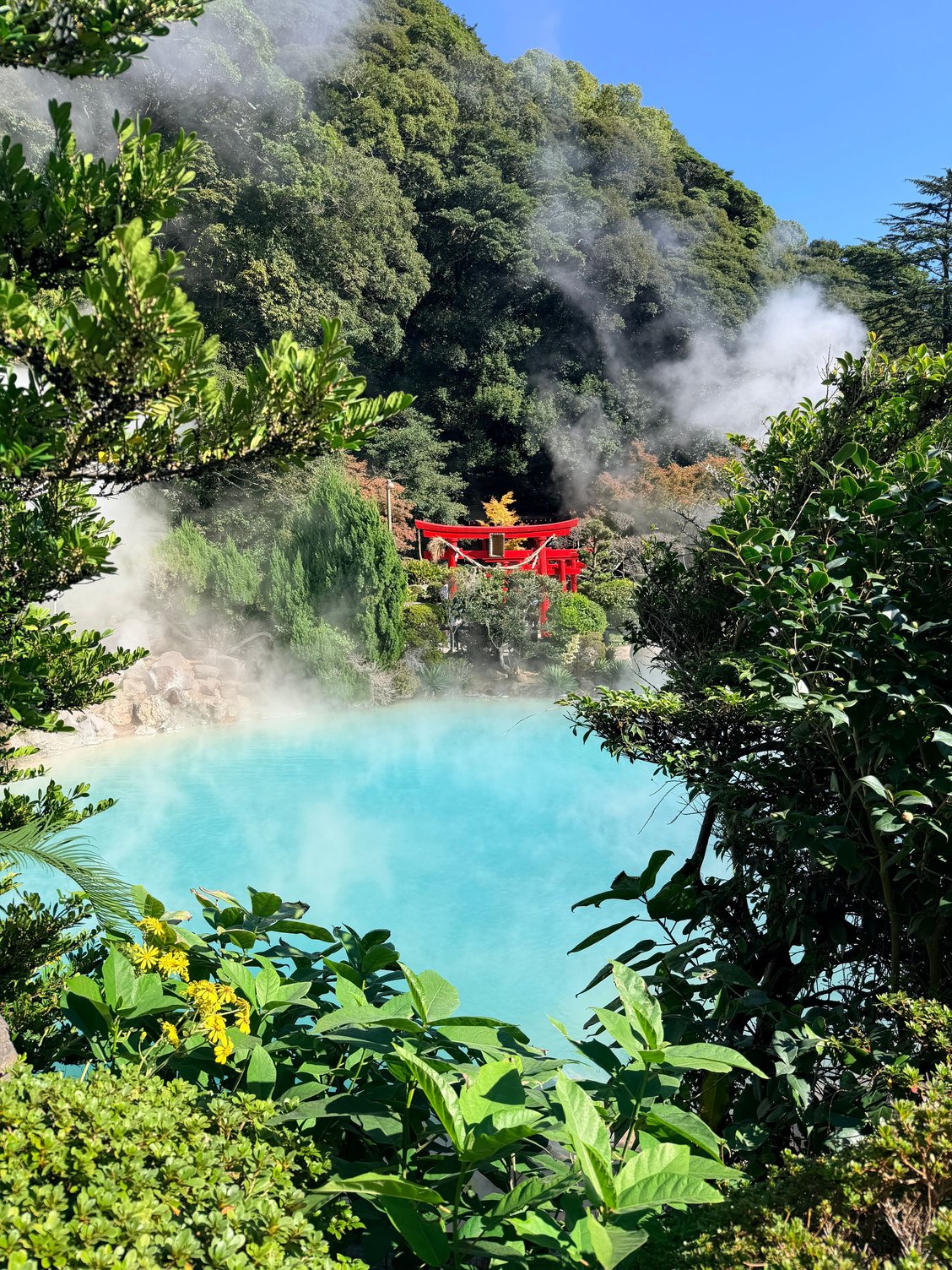 Hells of Beppu nearby.