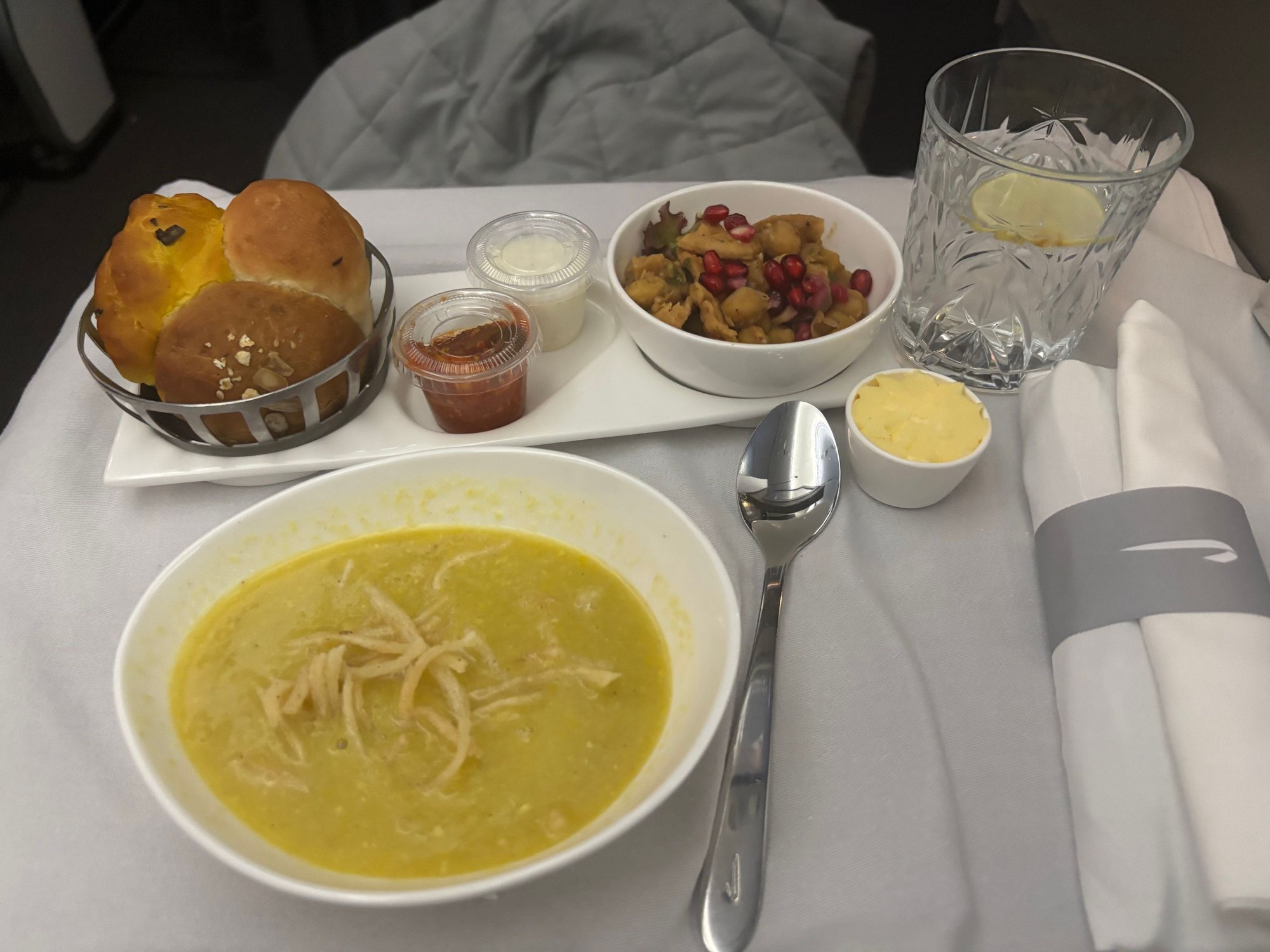 Soup with fried noodles- delicious!