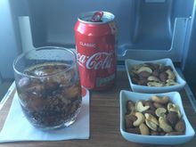 During the first beverage service, I told my awesome flight attendant, Tammie, that I liked mixed nuts so she gave me two. 