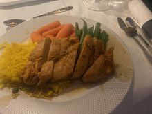 Roast chicken breat with sides