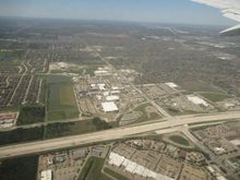 Texas 288 the Nolan Ryan Expressway on final approach 