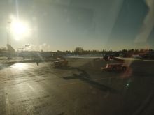 De-icing before taking off...