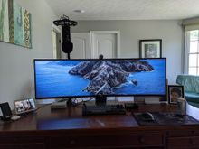 My old 34 inch wide-screen died, so I decided to improve the work from home setup as I'm not traveling @ the moment. 
New Dell 49 inch