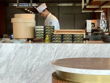 Sushi station at breakfast 