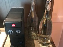 Illy Machine and Complimentary Water