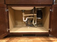 There is a reason the cabinet under the sink is empty, and it’s not spring cleaning.  Noticed a leak in the braided line for the kitchen faucet when I was rinsing dishes tonight.  Somewhere it has a hairline crack in it.  Also noticed the disposal is leaking a little.

So the vent:  NOT how I want to spend Memorial Day Weekend!  Plus I checked this evening, neither Lowe’s or Home Depot have the replacement hose in stock.  Didn’t check Amazon but no way we are going without the kitchen sink.