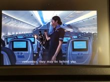 After the 5th time on the same flight watching the safety video, you say "rip" out loud at this moment in the film.