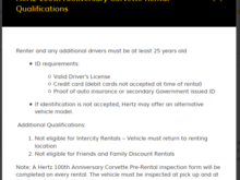 Dream Car Rental Requirement