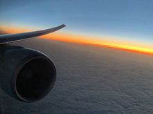 Sunset over the North Atlantic.
