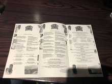 Typical bar menu,