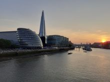 Around 30mins from Sunset looking west from Tower Bridge