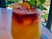 Another delicious drink with an amazing view and superb canapes