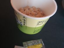 Room service breakfast, Tiny natto cup, with seasoning? Not bad