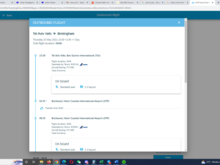 Availability from TLV-BHX on an award ticket - 25th May