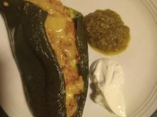 Stuffed poblamo pepper.
