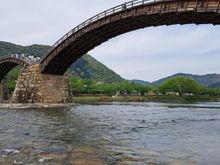 View of the middle arches from the waters edge