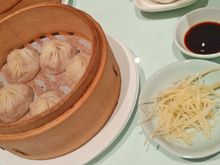 Xiaolongbao with shredded ginger. I could eat the ginger all day long.