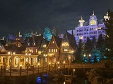 Part of the Frozen town  area with the Fantasy springs behind it