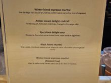 Winter Cocktail Menu
