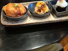 Evening canapes, chicken, tuna, vegetarian roll