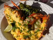 Lobster Thermidor with herb fettuccine (5/5 - excellent dish!)