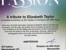 The Elizabeth Taylor exhibition held at the hotel, in the spirit of Pride