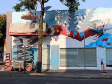 One of 2018's murals in progress