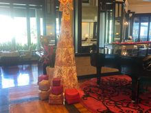 Club lounge Christmas decoration.