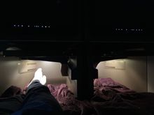 Spacious footwell of the double bed