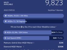 Trying to decide whether I should come up with another few K in spend in order to reach $25k in card spend for Silver. I’ll probably fly 2-4 times in 2022, though I am considering a job change which would likely entail a bit more travel. I do have the Delta Amex platinum card. No additional flights planned for 2021. What should I consider? 