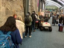Yvr Dom line. Moved pretty fast tbh.