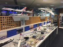 Models of historic BA planes. 