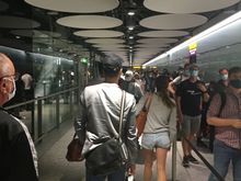 Currently at T5. What you see at the far end is another queue they goes all the way back to another corridor. People are queueing pretty much from where the bus left us! Icing on the cake. 2 guys started arguing about the queue and one of them started shouting respect my rights respect my country... I will update if I managed to go through before midnight...! 